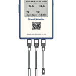 A digital device labeled "U-COOL Smart Monitor" showing temperatures of 24.8 degrees Celsius, with three probes extending from the bottom.